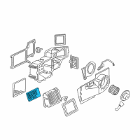 OEM 2002 Chevrolet Express 2500 Filter, A/C Mod Water Core Diagram - 52472853