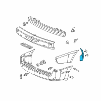 OEM 2005 Saturn Relay Shield, Rear Bumper Fascia Splash Diagram - 15108817