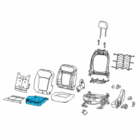 OEM 2021 Jeep Compass Seat Cushion Foam Diagram - 68248258AB