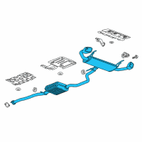 OEM 2018 GMC Terrain Muffler & Pipe Diagram - 84364855