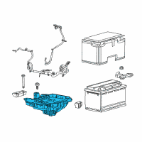 OEM Jeep Cherokee Tray-Battery Diagram - 68186053AC