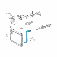 OEM 2006 Toyota Tundra Lower Hose Diagram - 16572-0P010