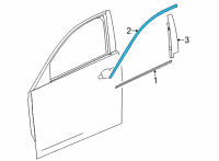 OEM 2017 Cadillac ATS Reveal Molding Diagram - 23181430