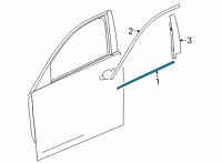 OEM 2020 Cadillac CT4 Belt Molding Diagram - 23169754