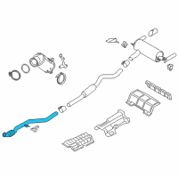 OEM 2015 BMW 335i xDrive Exhaust Pipe Diagram - 18-30-7-633-097