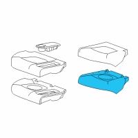 OEM 2018 Chevrolet Spark Seat Cushion Pad Diagram - 95443089