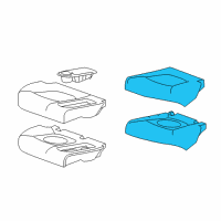 OEM 2020 Chevrolet Spark Seat Cushion Pad Diagram - 42690171