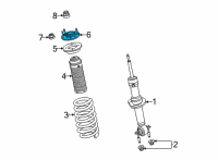 OEM 2021 Ford Bronco Shock and Strut Mount Diagram - MB3Z18A099A