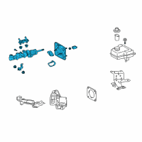 OEM 2008 Toyota Prius Master Cylinder Assembly Diagram - 47200-47020