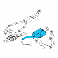 OEM BMW 750Li Centre And Rear Muffler Diagram - 18-30-7-966-270