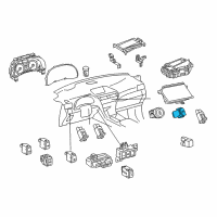 OEM Lexus Switch Assembly, Hazard Diagram - 84330-0E020