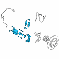 OEM 2021 Kia Soul Front Brake Assembly, Left Diagram - 58110K0000