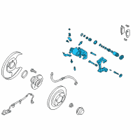 OEM 2000 Nissan Maxima REMAN CALIPER Rear Right Diagram - 44001-31U13RE