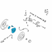 OEM Infiniti I35 Rear Axle Hub Assembly Diagram - 43200-2Y000