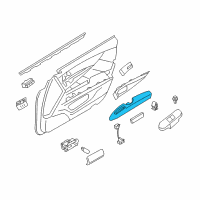 OEM 2018 Infiniti Q70L Front Door Armrest, Left Diagram - 80941-1MA1C