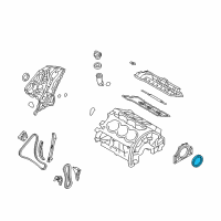 OEM 2019 Kia Cadenza Seal-Oil Rear Diagram - 214433C700