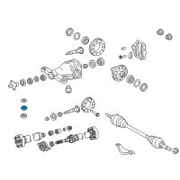 OEM Lexus Stopper, Rear Differential Mount, Upper Diagram - 41653-50050