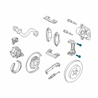 OEM 2001 Pontiac Grand Am Caliper Support Bolt Diagram - 18023069