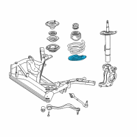 OEM 2001 BMW 740i Front Coil Spring Lower Rubber Pad Mount Diagram - 31-33-1-094-795