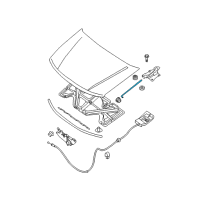 OEM 2010 Nissan Frontier Rod Hood Support Diagram - 65770-9BM0B