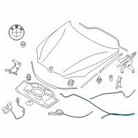 OEM 2015 BMW X6 Rear Bowden Cable Diagram - 51-23-7-367-536