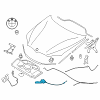 OEM 2016 BMW X5 Front Hatch/Locking System Latch Control Diagram - 51-23-7-294-536