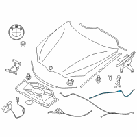 OEM 2015 BMW X6 Rear Bowden Cable Diagram - 51-23-7-367-535