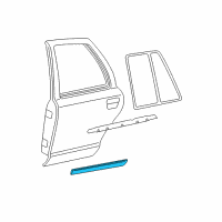OEM Ford Crown Victoria Body Side Molding Diagram - 8W3Z-5425556-AAPTM