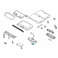 OEM 2014 Ford F-150 Interior Bulb Diagram - E7RY-13466-D