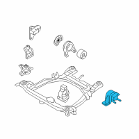 OEM 2011 Hyundai Santa Fe Transaxle Mounting Bracket Assembly Diagram - 21830-2P500