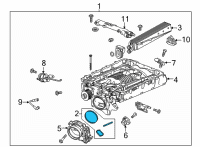 OEM Chevrolet Tahoe Supercharger Gasket Set Diagram - 12639086