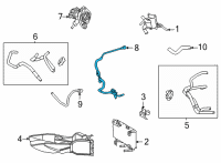 OEM Toyota Highlander Cooler Pipe Diagram - G1252-0E020