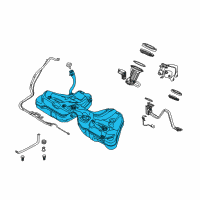 OEM 2009 BMW 650i Plastic Fuel Tank With Filler Pipe Diagram - 16-11-6-767-626