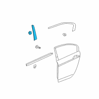 OEM 2010 Honda Accord Garnish, L. RR. Door Center Pillar Diagram - 72970-TA5-A00