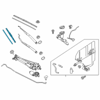 OEM 2017 Kia Sedona 18" WIPER Blade PSNG Diagram - 00009ADU18UKA