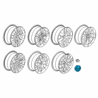 OEM 2015 Cadillac ATS Center Cap Diagram - 23156594