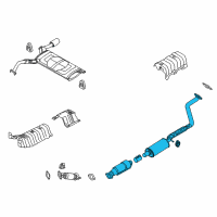 OEM 2016 Kia Forte Koup Center Muffler Complete Diagram - 28600A7350