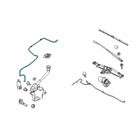 OEM Lincoln MKS Washer Hose Diagram - 8G1Z-17K605-A