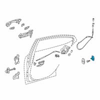 OEM 2021 Lexus RC350 Plate Assy, Door Lock Striker Diagram - 69410-33030