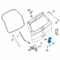 OEM 2012 Ford Explorer Latch Assembly Diagram - BB5Z-7843150-B