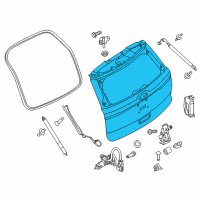 OEM 2013 Ford Police Interceptor Utility Lift Gate Diagram - BB5Z-7840010-B