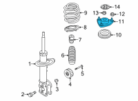 OEM 2022 Hyundai Santa Cruz Insulator Assembly-Strut Diagram - 54610-S1AA0