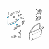 OEM 2007 Honda Accord Cable Assembly, Left Rear Door Lock Diagram - 72673-SDA-A02