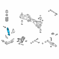 OEM 2015 Kia Sorento Rear Shock Absorber Assembly Diagram - 553101U700