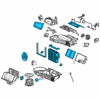OEM Chevrolet Corvette Evaporator Core Diagram - 22890089