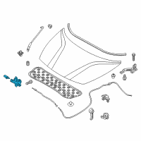 OEM 2013 Kia Rio Hood Latch Assembly Diagram - 811301W010