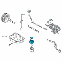 OEM 2020 Kia Optima Cooler Assembly-Engine Oil Diagram - 264102G101