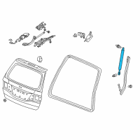 OEM 2010 Honda Odyssey Stay Assembly, Tailgate Open Diagram - 74820-SHJ-A71