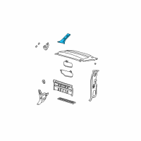 OEM 1999 Ford F-250 Super Duty Weatherstrip Pillar Trim Diagram - F81Z-2503599-AAC