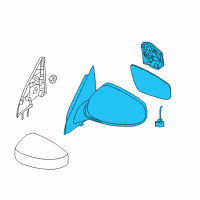 OEM 2013 Infiniti JX35 Mirror Assy-Outside, RH Diagram - 96301-3JA9B